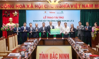 Vietcombank và Báo Tiền Phong hỗ trợ tỉnh Bắc Ninh 10 tỷ đồng xây dựng Trường Mầm non Sa Lý số 2